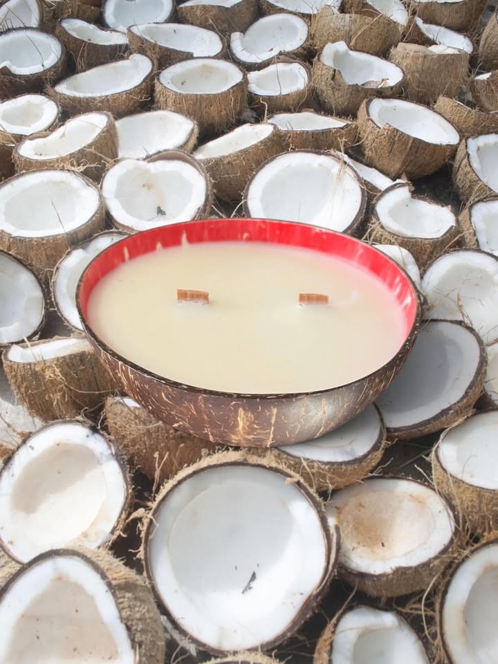 Natural Coconut Shell Scented Candle