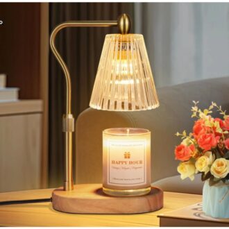 Candle Warmer Lamp with Timer Dimmer,Heat Adjustable,Wax Melt Warmer with 2 Bulb