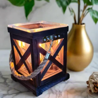 Walnut & Rope Vintage Illumination Warmer